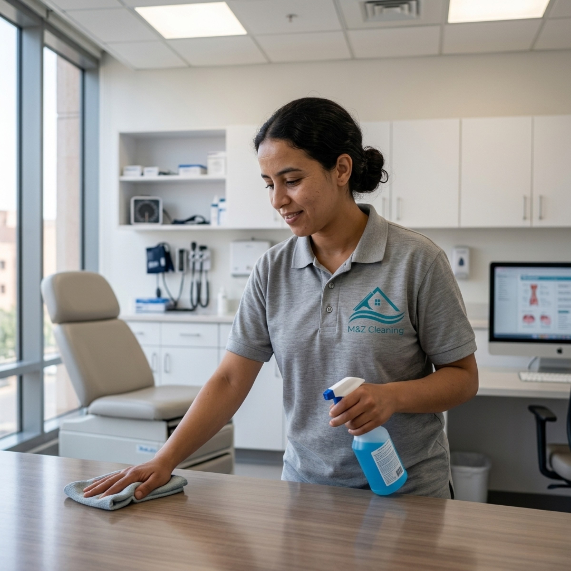 Schoonmaak team aan het werk